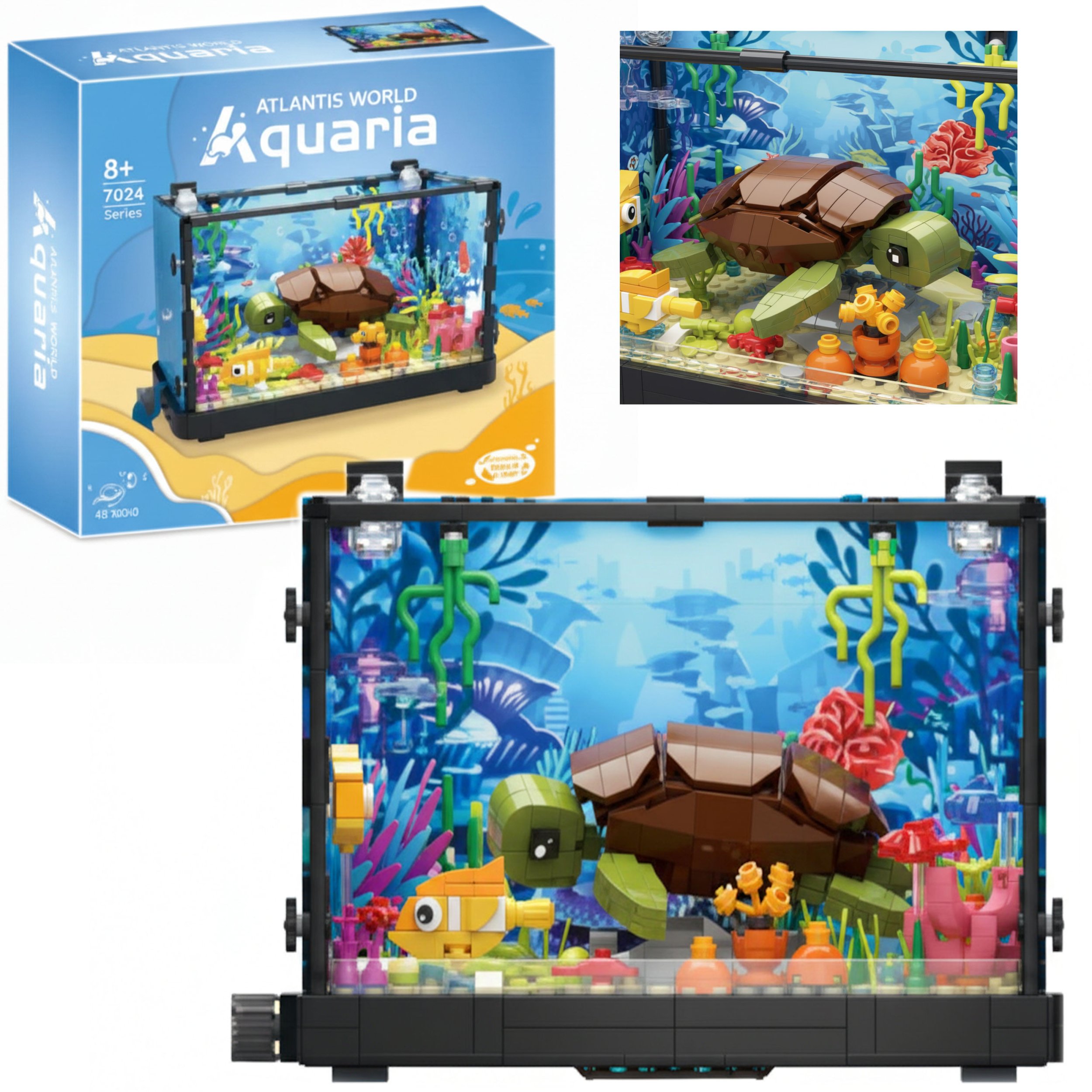 Coil klocki konstrukcyjne zestaw 753 el. elementy do akwarium z żółwiem