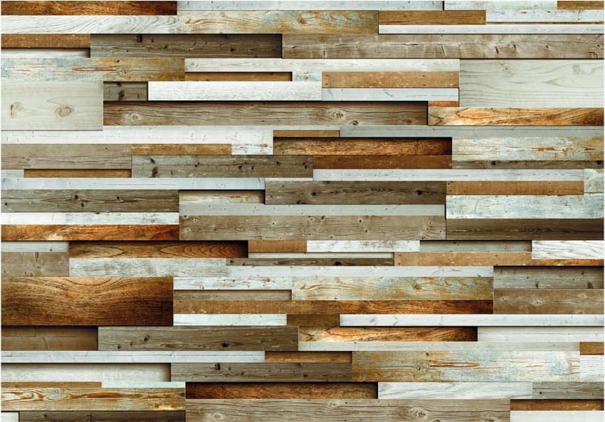 DecoNest Fototapeta - Drewniany ład - 150X105