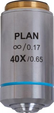 Mikroskop Levenhuk Obiektyw planarno-achromatyczny z korekcją do nieskończoności Levenhuk MED 40x