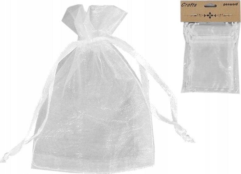 MFP paper Woreczki organzowe białe 7x10cm 10szt