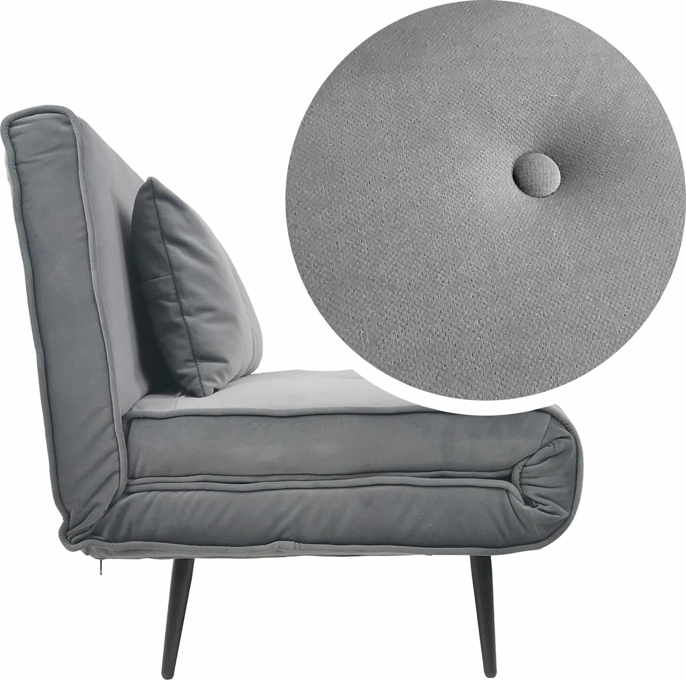 kontrast Sofa na nóżkach kanapa rozkładana Evita taupe