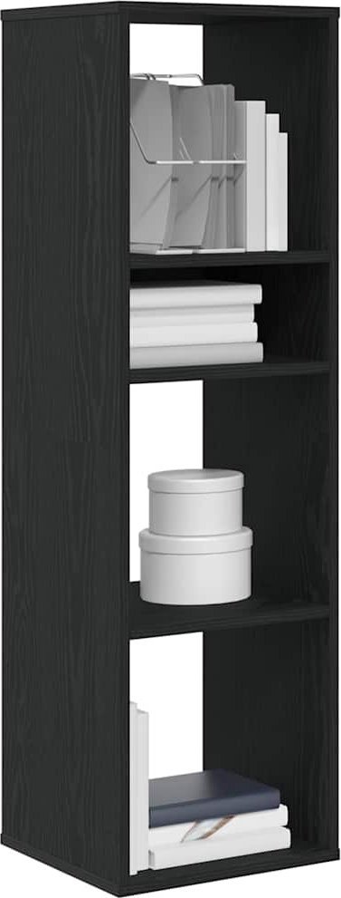 Regał na książki, czarny, 34x31x112 cm, materiał drewnopochodny