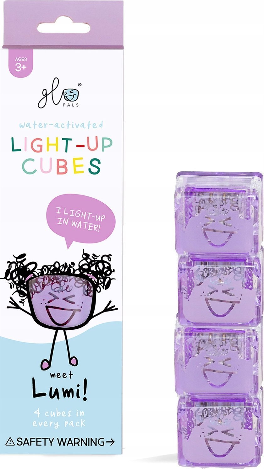 Seba/FR Skates Glo Pals, Kostki sensoryczne świecące w wodzie - Lumi, 4 szt.
