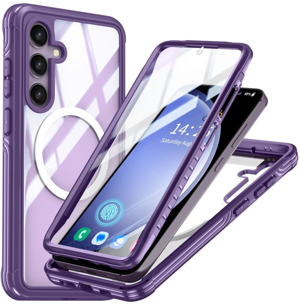 Etui pancerne Supero 360 MagSafe do Samsung Galaxy S24, fioletowe