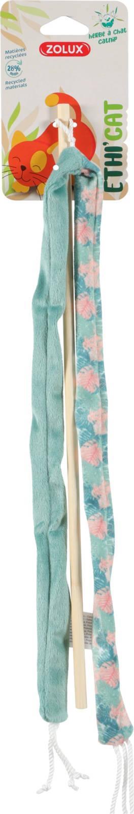 Zolux ZOLUX Zabawka dla kota ETHICAT wędka ze wstążką, liście