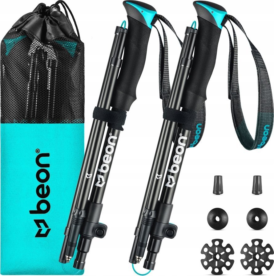 Beon Kije trekkingowe Beon Fold Lite Turquoise