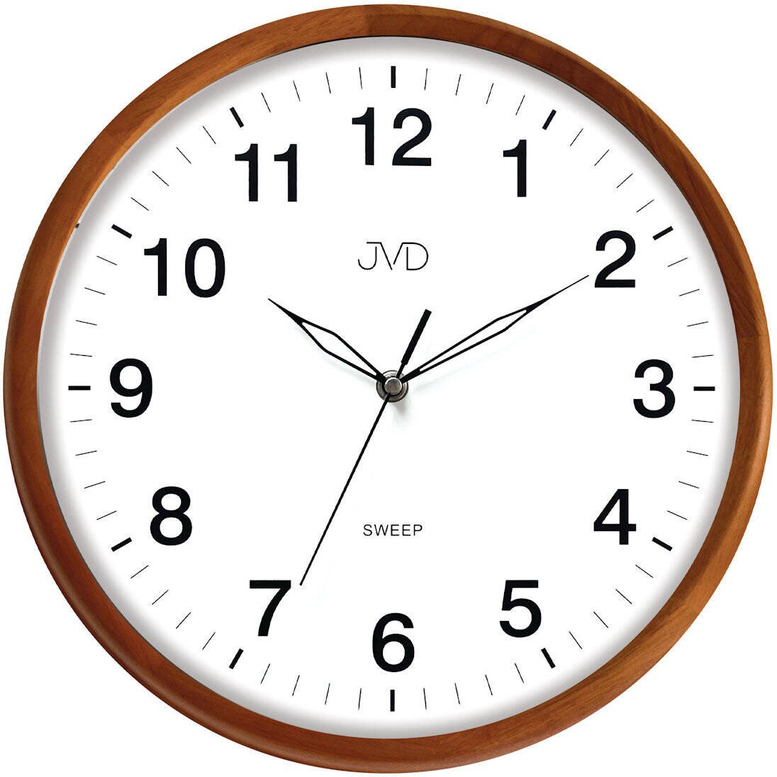 Zegar ścienny JVD NS24021.23 33 cm drewniany cichy .