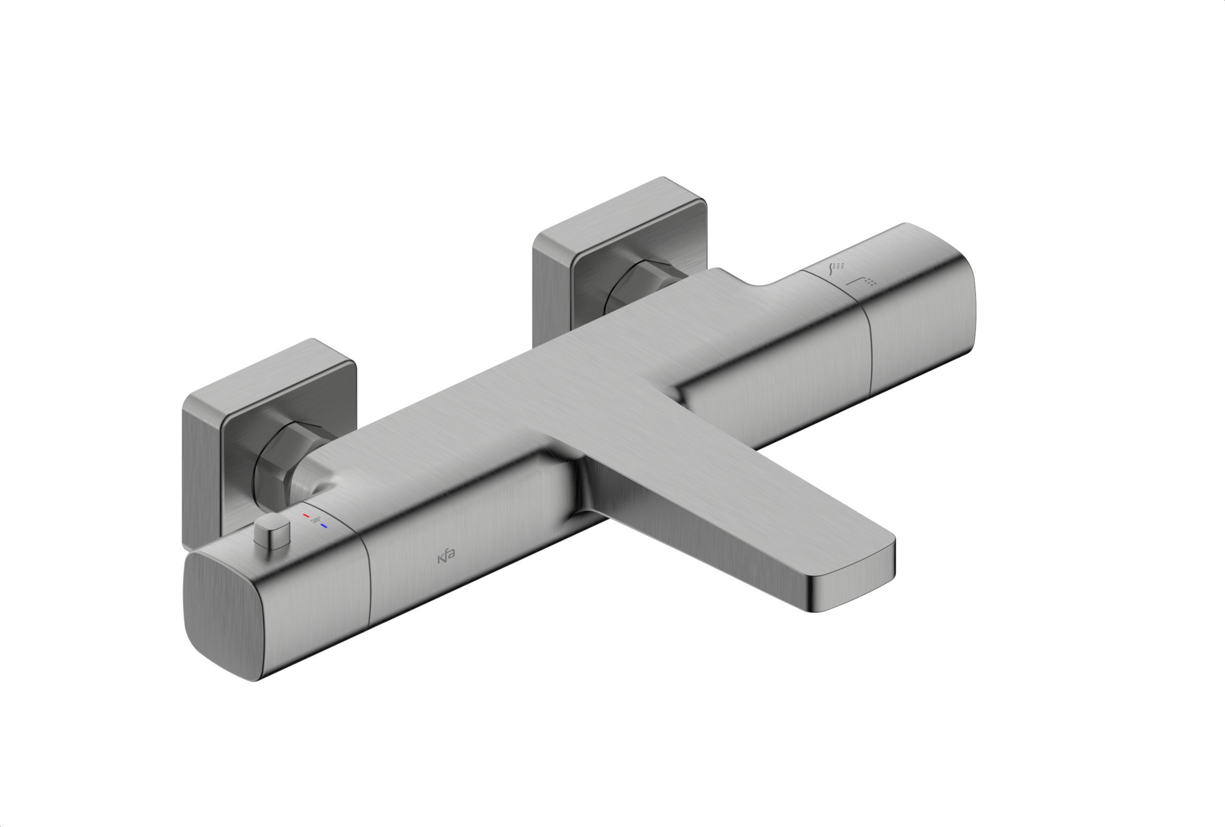 5754-010-61 / KFA / MALAGA / BATERIA WANNOWA, TERMOSTATYCZNA, ŚCIENNA , PVD GUN METAL GREY /
