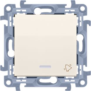 Kontakt-Simon Przycisk dzwonek Simon 10 pojedynczy z podświetleniem 10AX kremowy (CD1L.01/41)