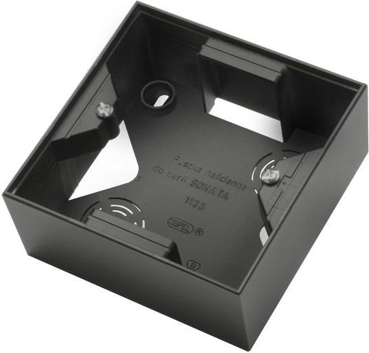 Ospel SONATA Puszka natynkowa pojedyncza czarny metalik (PNP-1R/33)