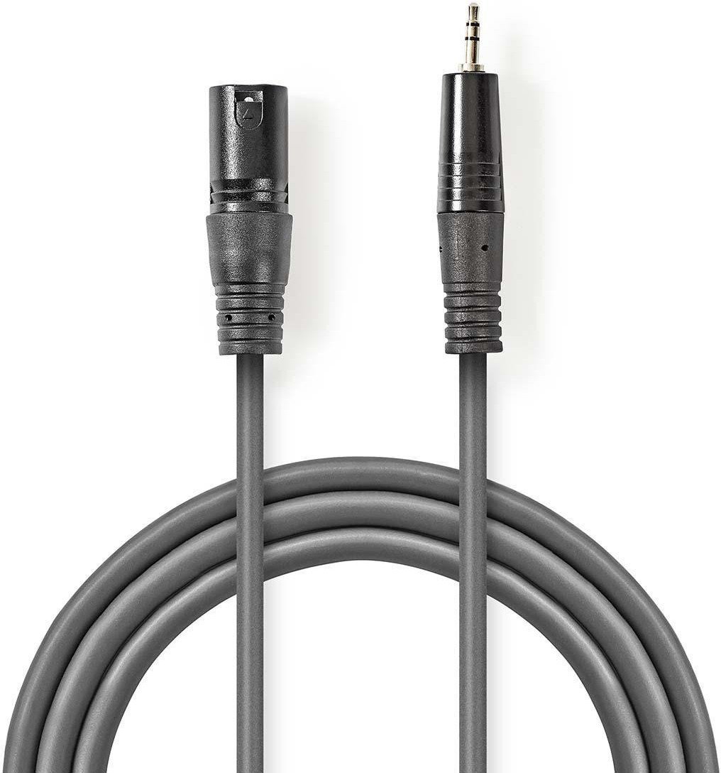 Kabelis Nedis XLR M - 3.5mm M 3m 5412810295838 COTH15300GY30 (5412810295838)