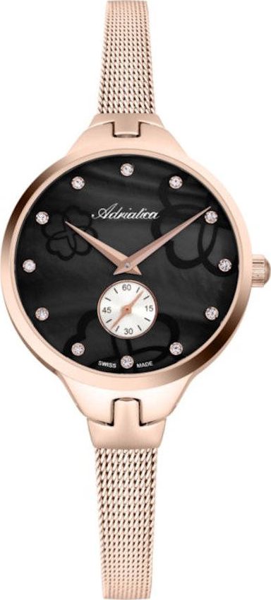 Zegarek Adriatica Zegarek Adriatica A3719.914MQ Fashion Mesh Cyrkonie