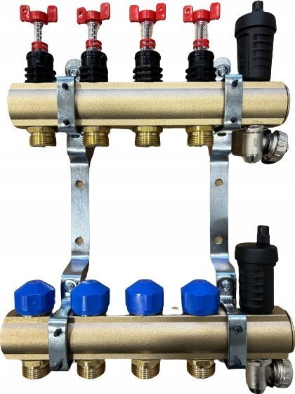 Kisan KRPTp - Rozdzielacz 1" do ogrzewań płaszczyznowych i grzejnikowych z wyjściem 3/4" o standardzie Eurokonus KRPTp 4 [1]