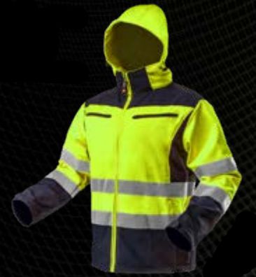 Neo Kurtka robocza ostrzegawcza softshell z kapturem żółta rozmiar XL (81-700-XL)