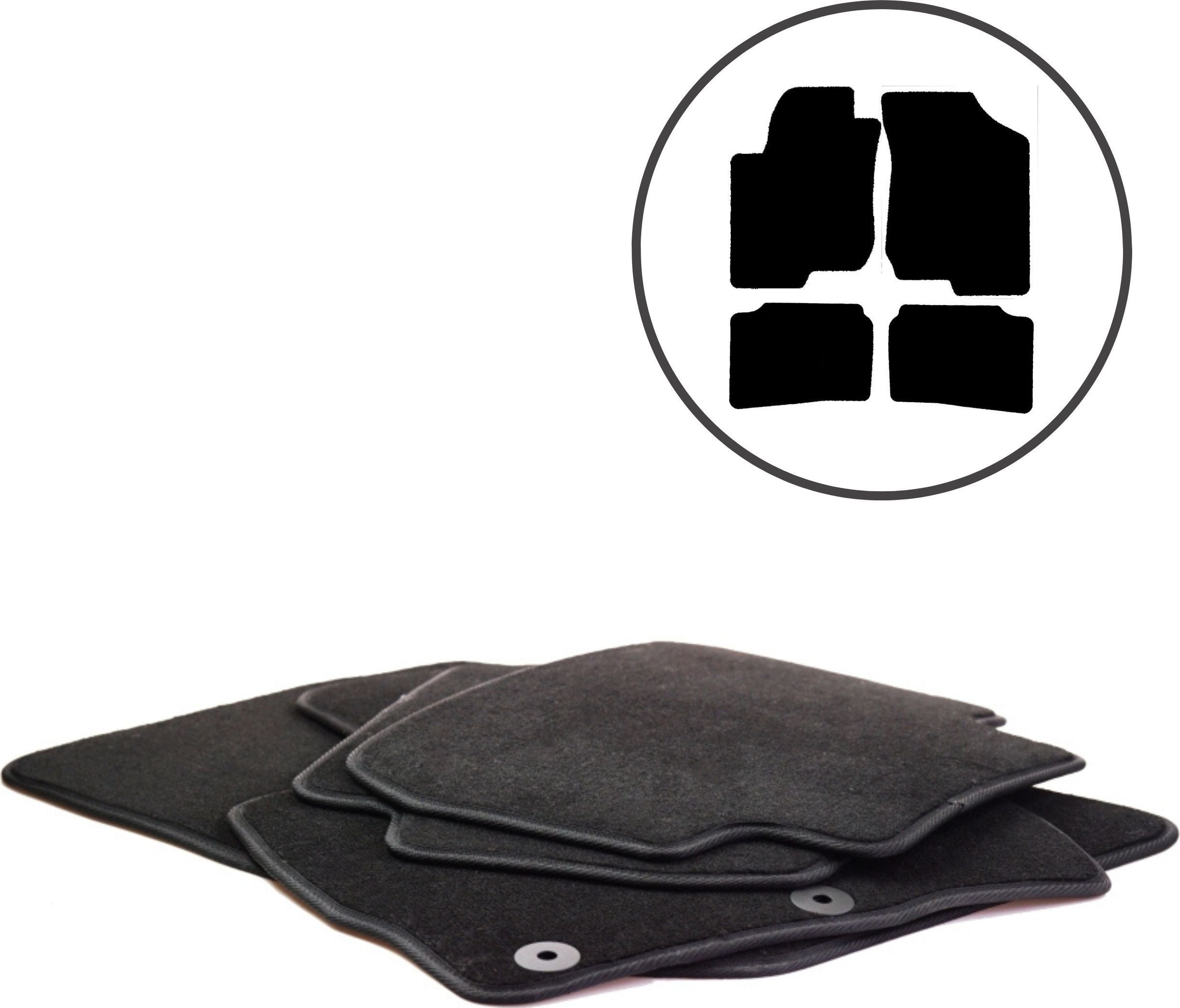 Dikel Dywaniki samochodowe welurowe 4szt. KIA Ceed I