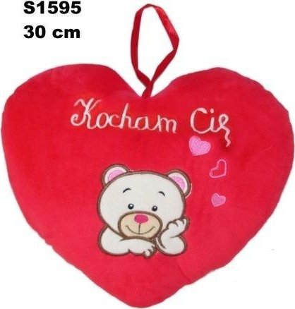 Poduszka Serce miś 30cm