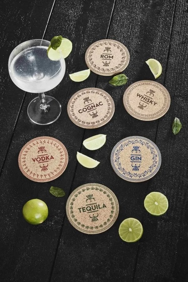 Scandinavian Home Spirit Untersetzer - Kork 6 Stk