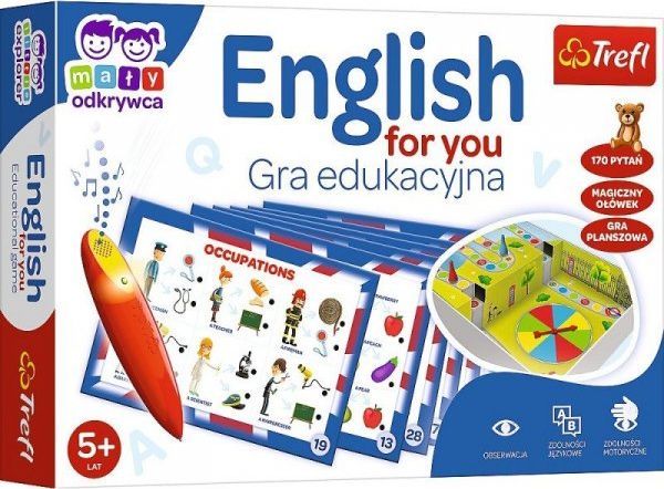 Trefl Gra English for you Mały Odkrywca i Magiczny ołówek
