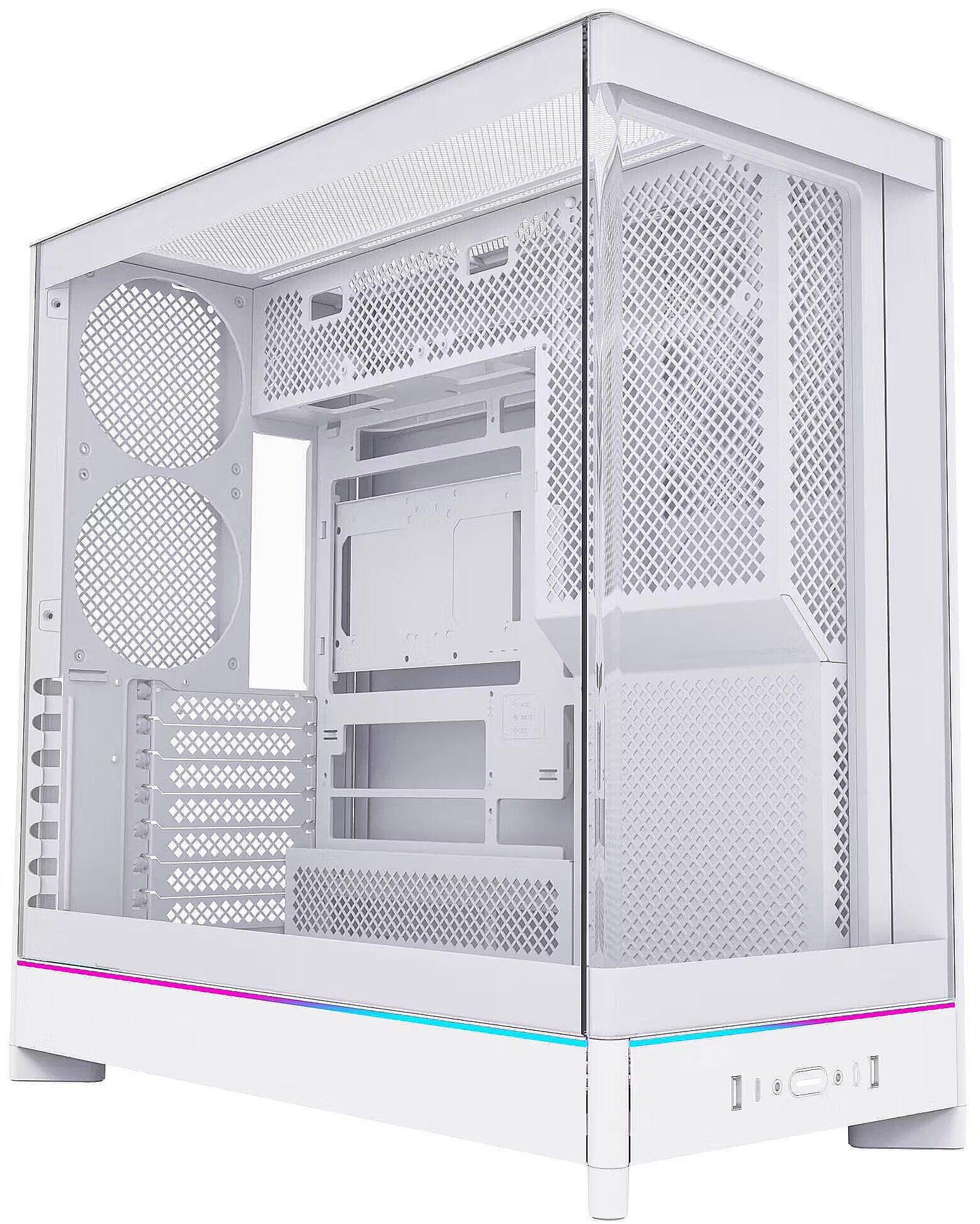 Montech HS02 PC-Gehäuse, Midi-Tower, ATX, Tempered Glass, ARGB - weiß