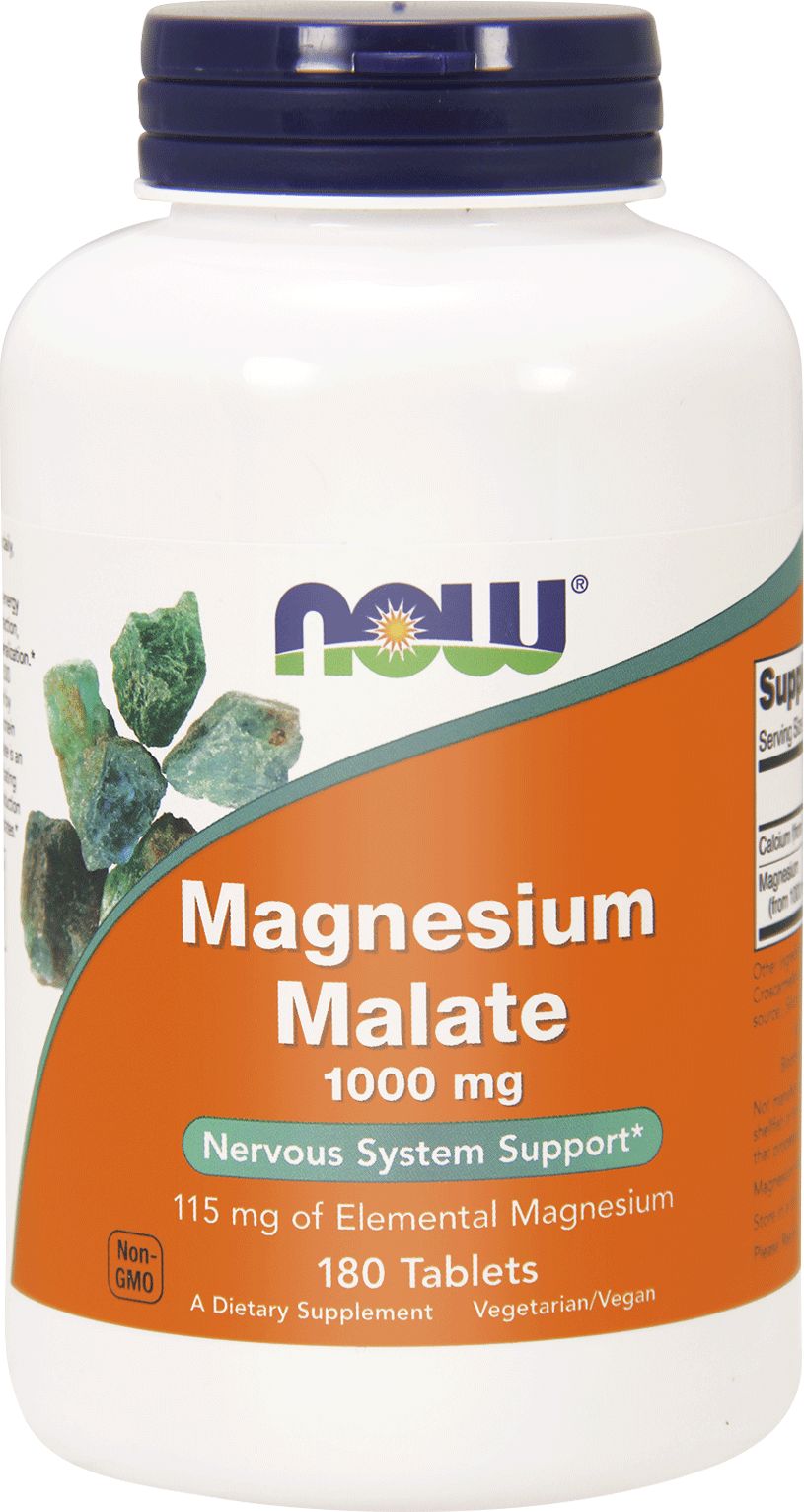 NOW Foods Magnesium Malate 180 tabletek