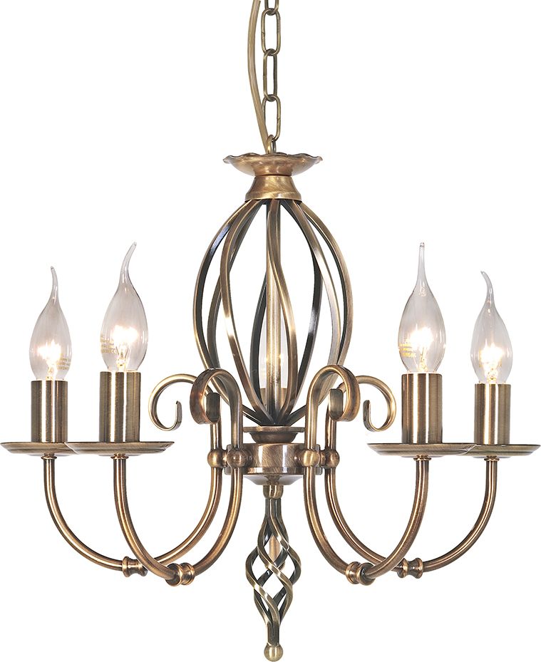 Lampa wisząca Elstead Żyrandol klasyczny metalowy Elstead ARTISAN świecznikowy ART5-AGD-BRASS