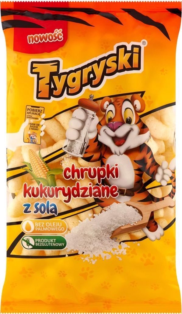 Tygryski Tygryski Chrupki kukurydziane z solą 85 g