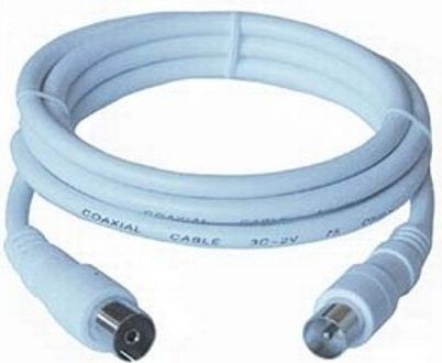 Kabel PremiumCord Antenowy 2m biały (ktmf02)