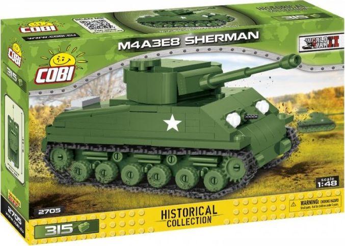 Cobi Historical Collection WWII Czołg M4A3E8 Sherman 315 klocków (2705)
