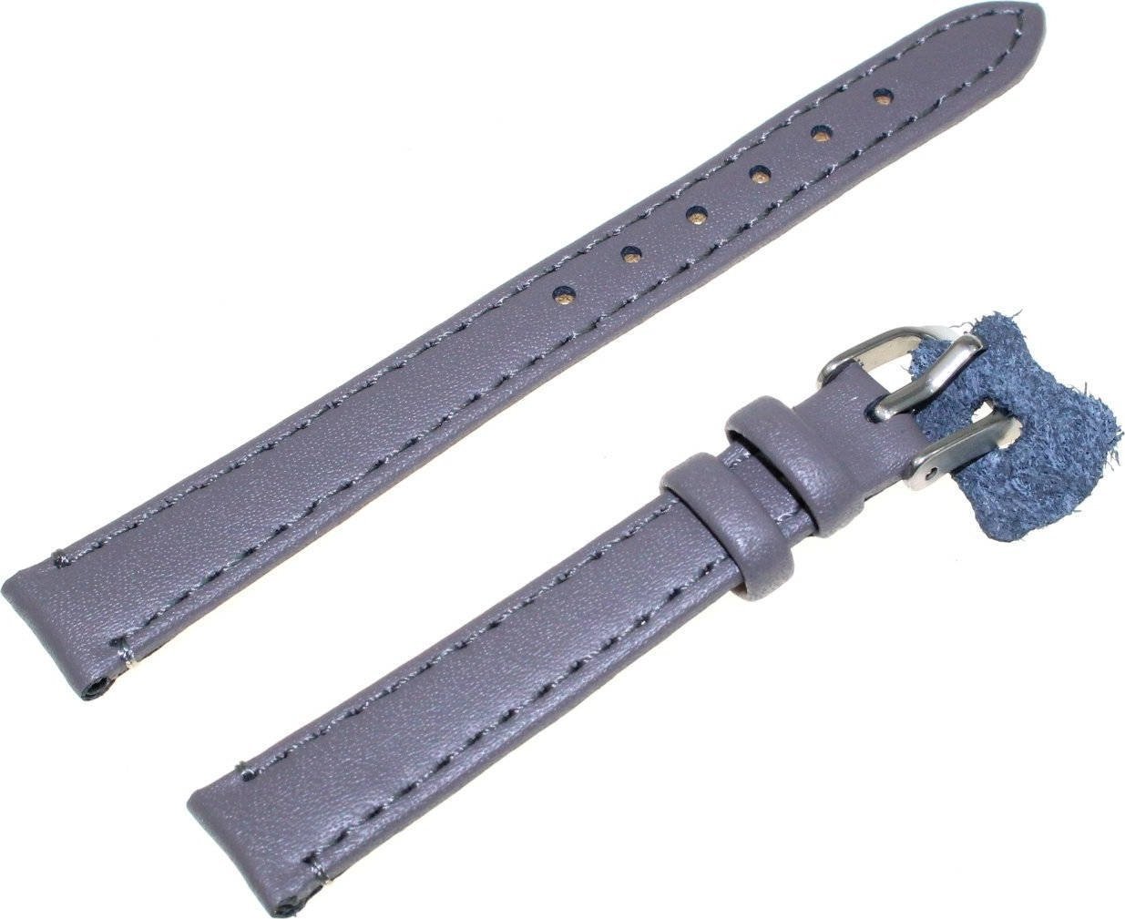 Diloy Skórzany pasek do zegarka 12 mm Diloy 304.12.7 szary