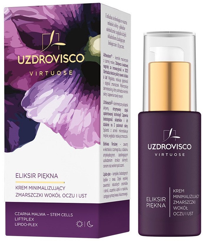 UZDROVISCO_Virtuose Eliksir Piękna krem minimalizujący zmarszczki wokół oczu i ust 30ml