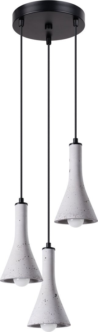 Lampa wisząca Sollux Lighting SOLLUX Lampa wisząca REA 3P beton 3 x E14 SL.1226