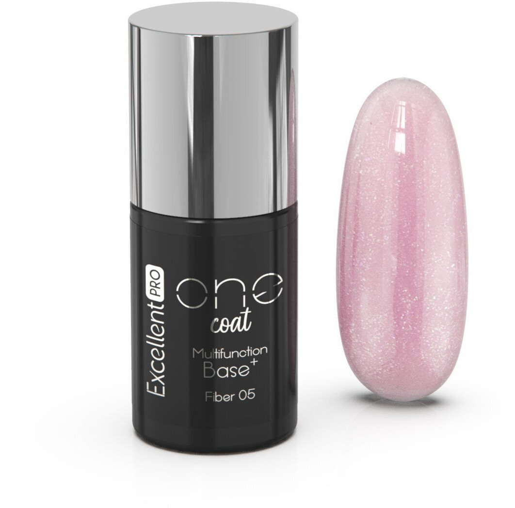 Excellent PRO One Coat Multifunction Fiber Base baza hybrydowa z włóknami Shiny Beige 7g