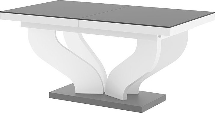 Elior Szaro-biały prostokątny stół rozkładany - Tutto