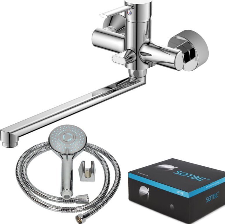 Bateria wannowa Sotbe Unicorn ścienne chrom (UNI-BWR-14259233)