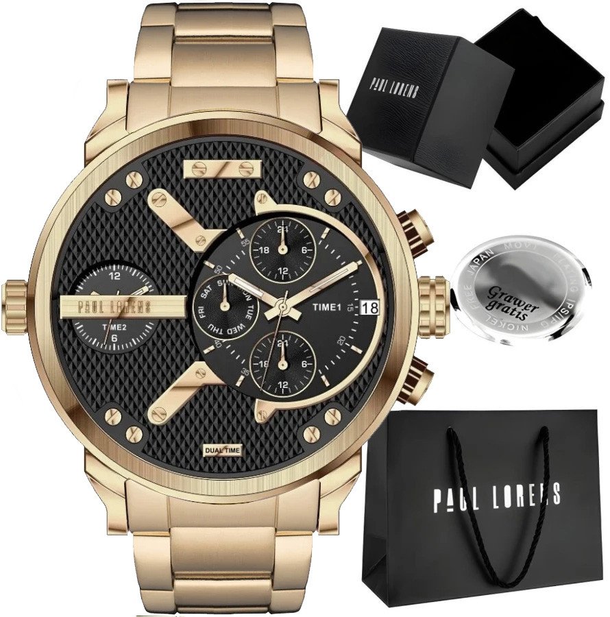 Zegarek męski Paul Lorens DIEZELI-PROF Z GRAWEREM