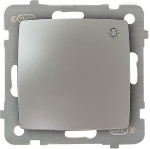 Ospel Łącznik światło Karo pojedynczy zwierny srebrny perłowy (ŁP-5S/m/43)