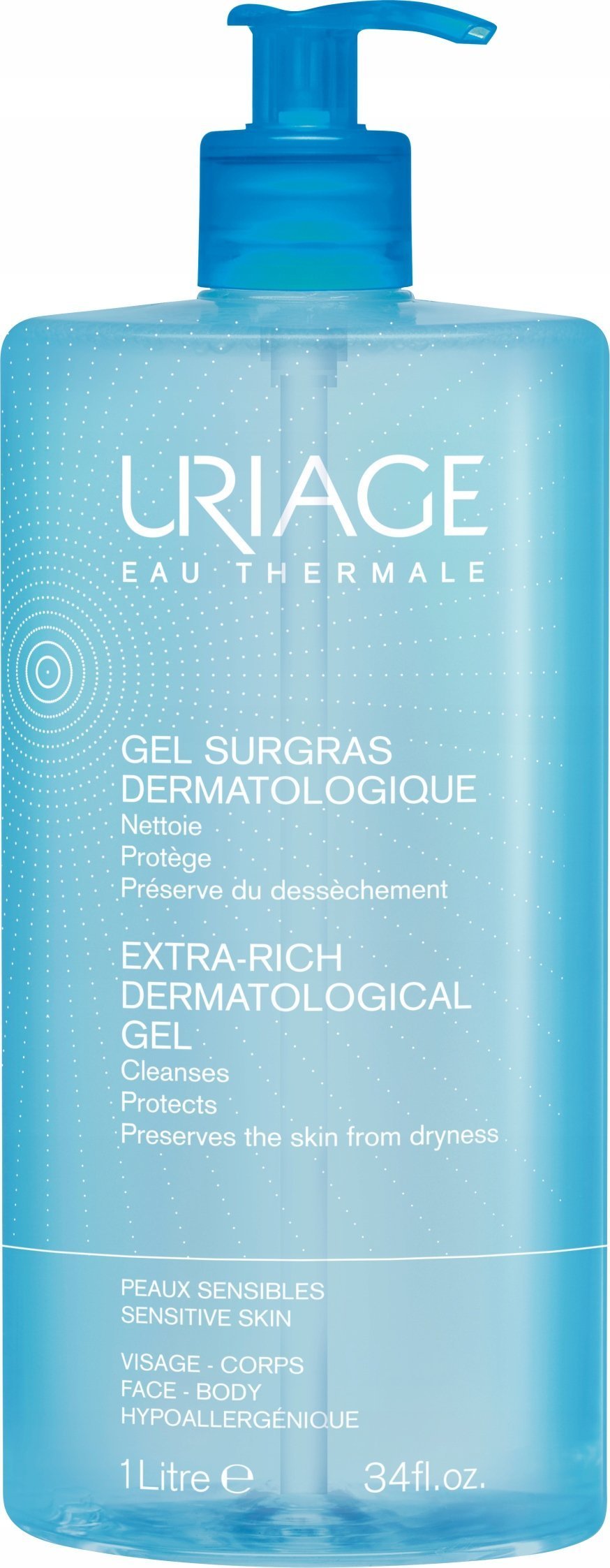 Alkotest URIAGE_Extra-Rich Dermatological Gel żel do mycia 1000ml
