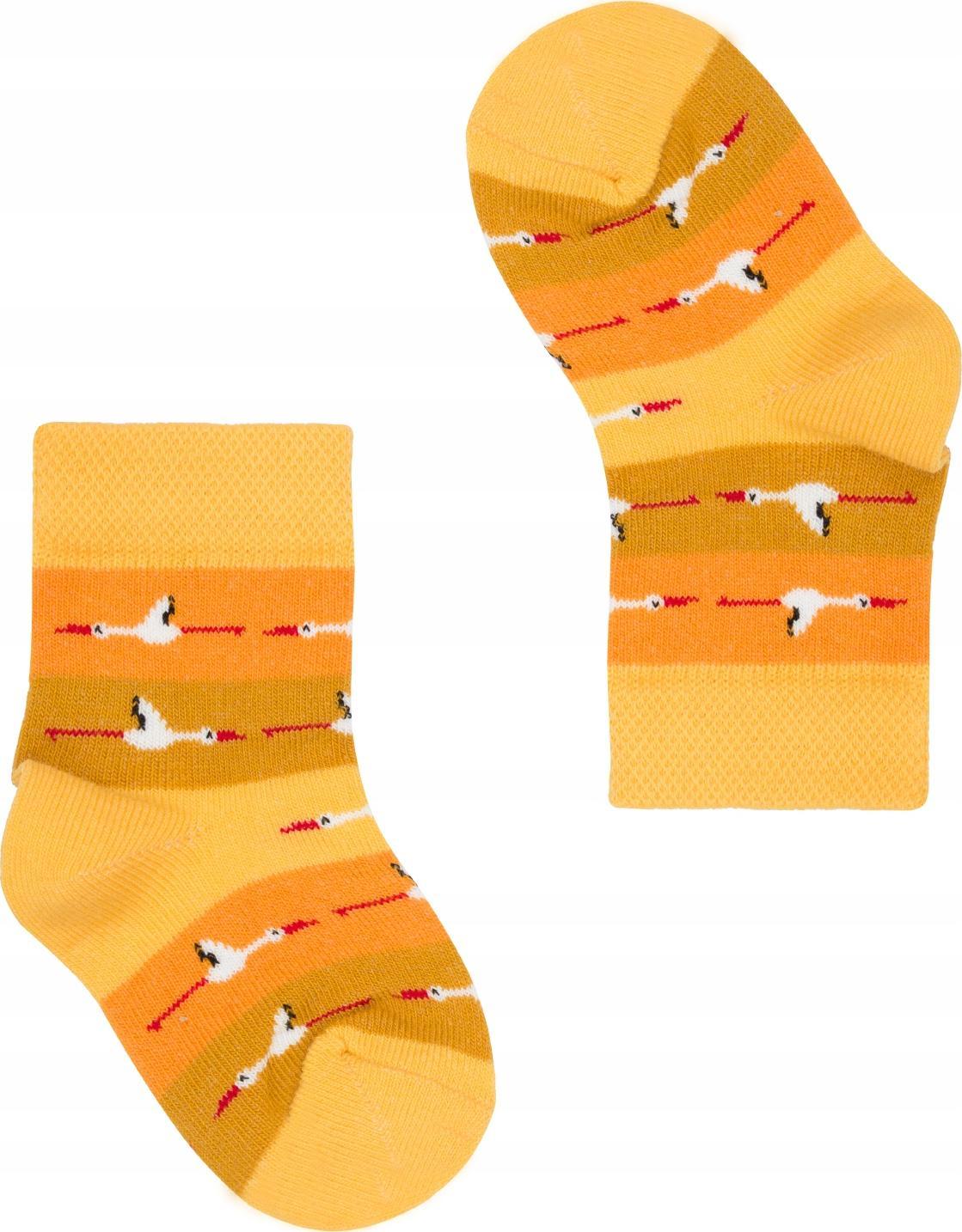 FAVES. Socks&Friends Śmieszne kolorowe skarpetki, BOCIANY dzieci 14-19