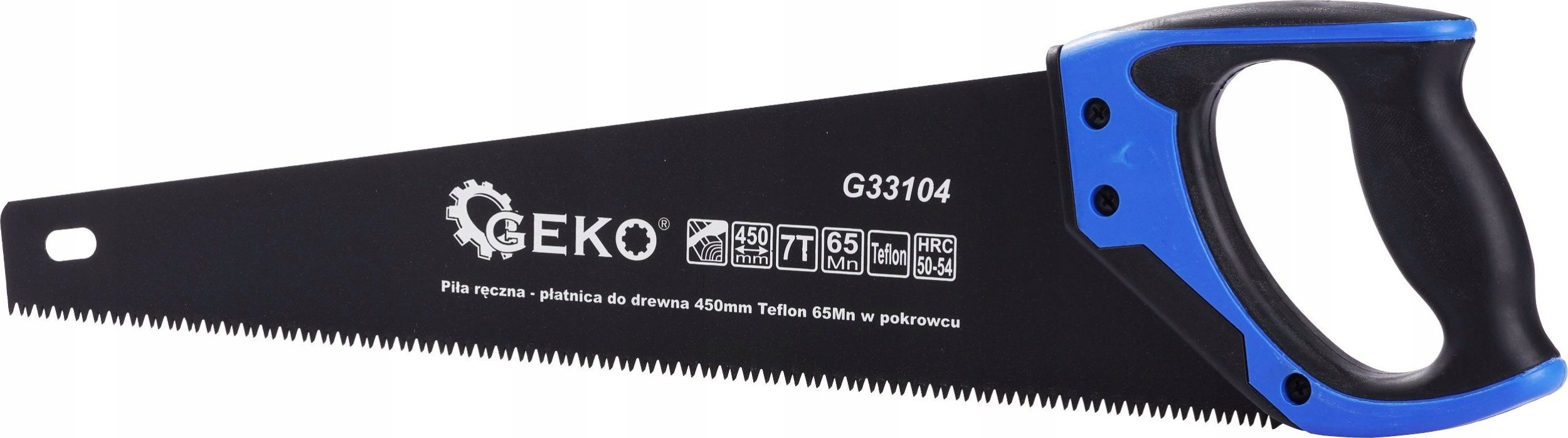 Geko Piła ręczna - płatnica do drewna 450mm Teflonowa 65Mn w pokrowcu (8/32)