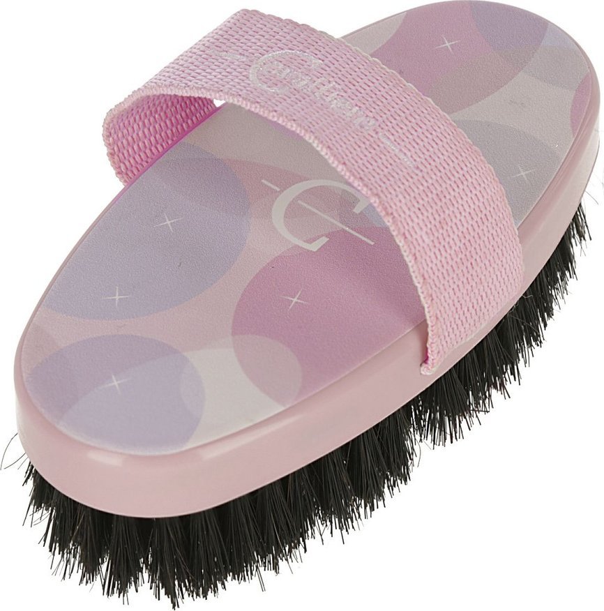 Covalliero Kids Szczotka dla konia Lilli Starlight, ze szlufką, miękka, różowa, 14 cm