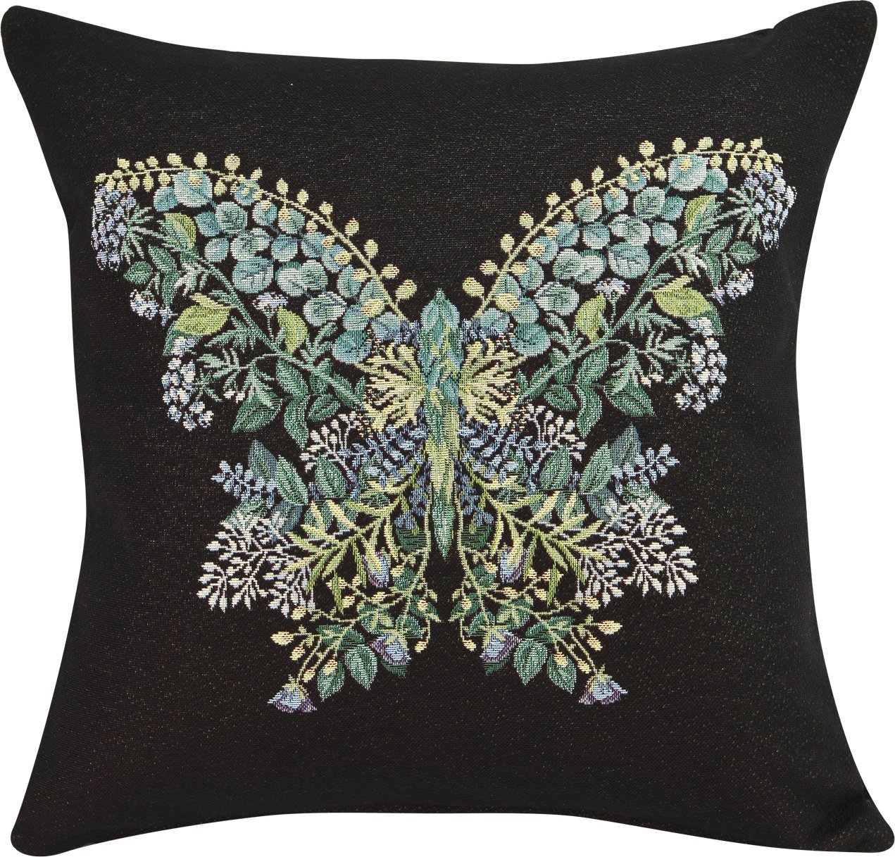 Witek Home Poszewka ozdobna 45x45cm Motyl na czarnym tle