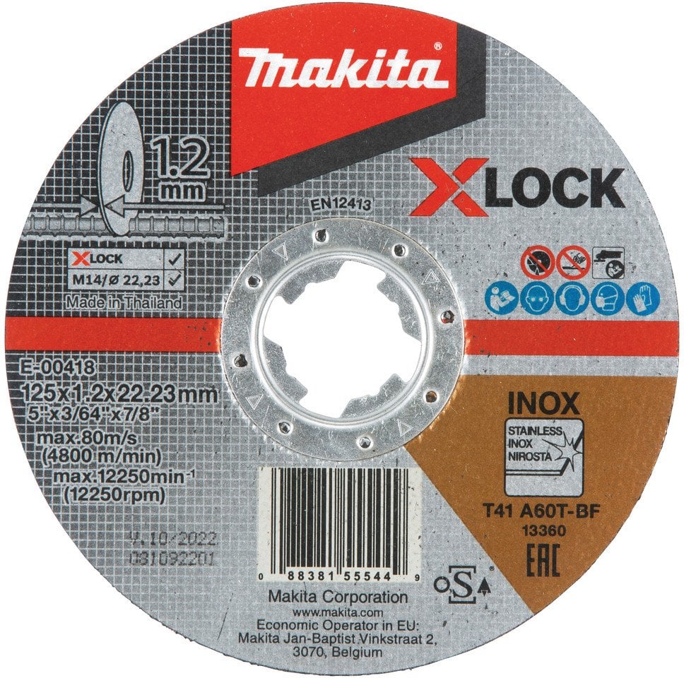 Makita Makita E-00418 cutting disk 125x1,2mm INOX