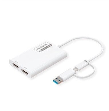 Adapter ROLINE USB typu A/C, 2x HDMI, z DisplayLink, 4K60
