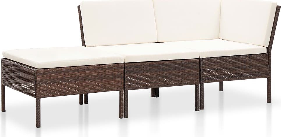 Elior Zestaw brązowych mebli ogrodowych - Shannon 3X