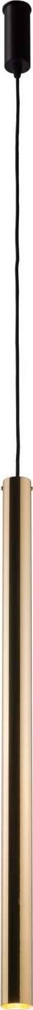 Lampa wisząca Amplex LAMPA wisząca AKADI 0132 Amplex metalowa OPRAWA sopel ZWIS tuba czarna złota
