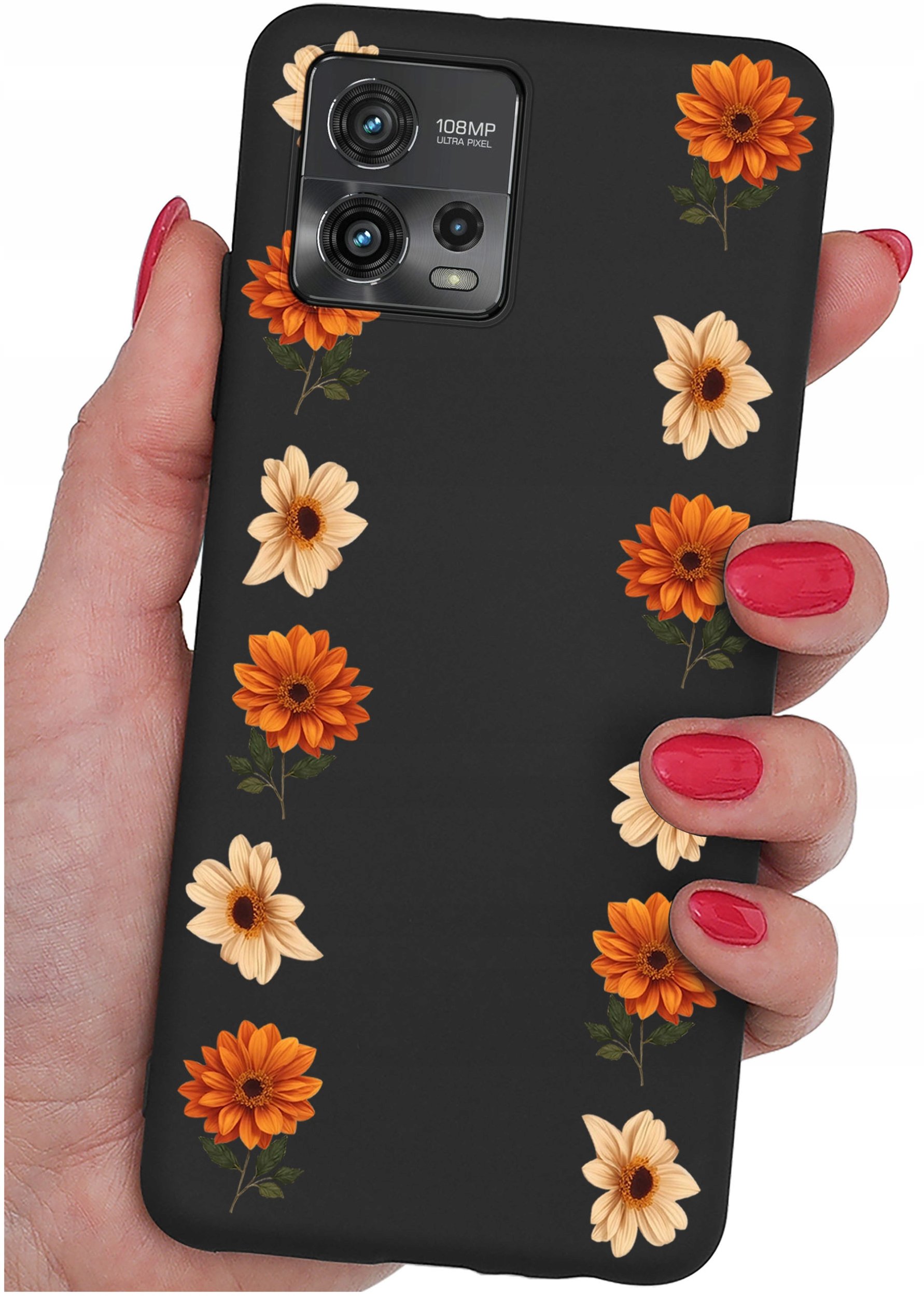 Etui do Motorola Moto G72 WZORY |SILIKONOWE MATT CASE + SZKŁO 9H