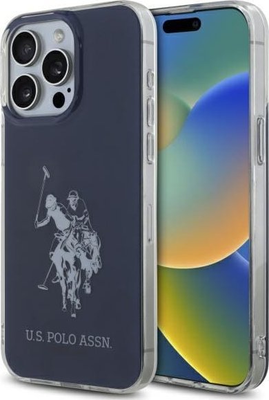 US Polo USHCP15XTPUHRBV iPhone 15 Pro Max 6,7" niebieski/blue Shiny Big Logo