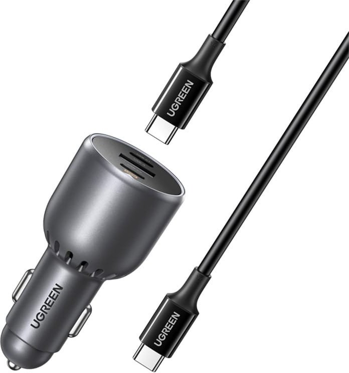 Ładowarka samochodowa UGREEN EC705, USB + 2x USB-C, 130W + kabel 1m 5A