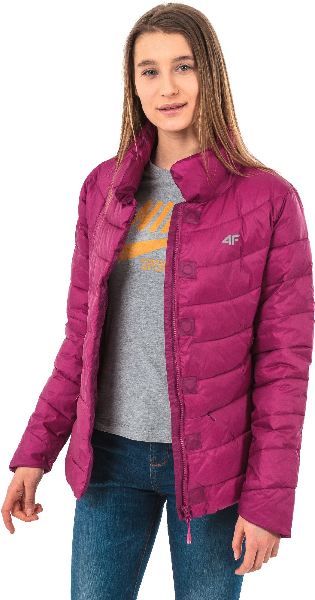 4f Kurtka damska H4Z17-KUD009 fioletowa r. S