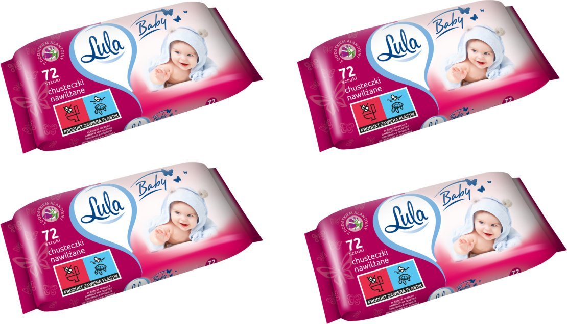 Lula Chusteczki nawilżane z Alatoniną 4x72 szt.